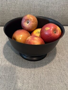 Matte Black/Dark Bronze Decorative Metal Pedestal Bowl